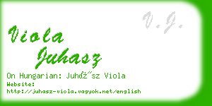 viola juhasz business card